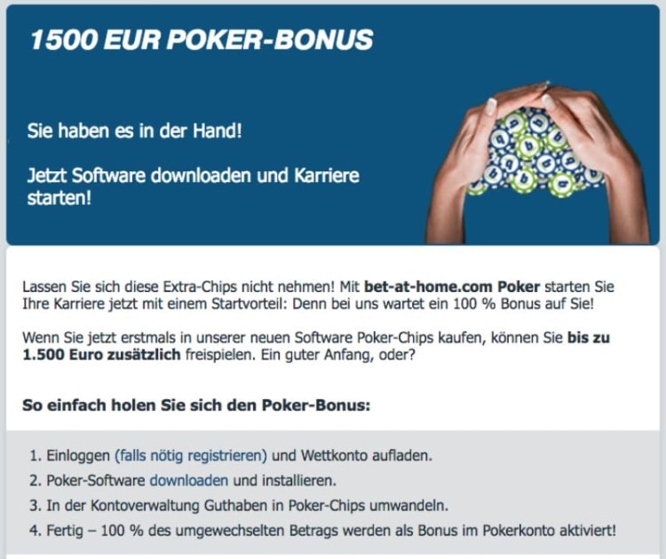 bet-at-home Casino Erfahrungen: Poker Bonus