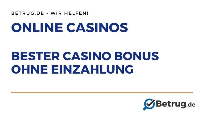 Casino Bonus ohne Einzahlung