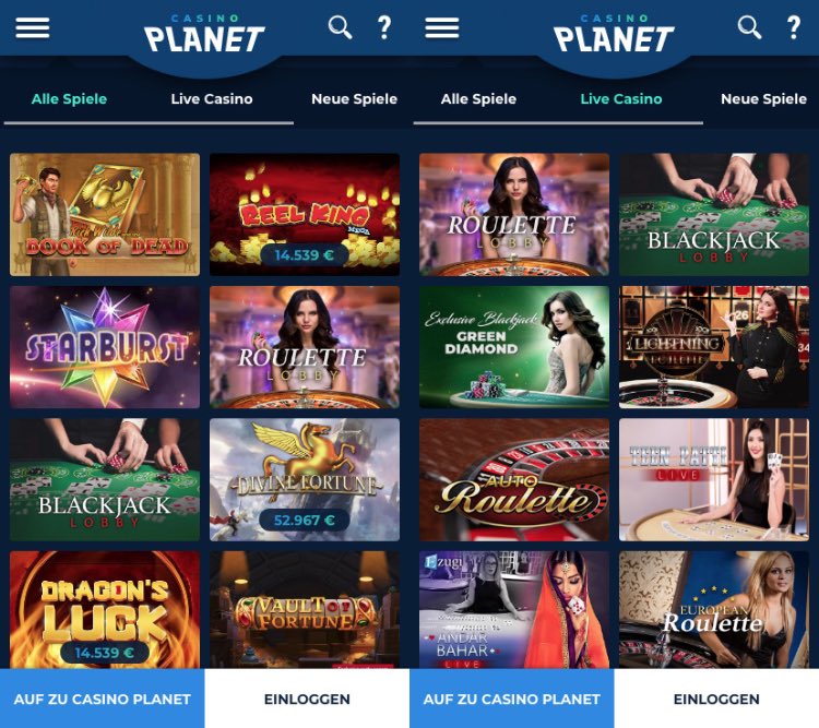 Casino Planet App