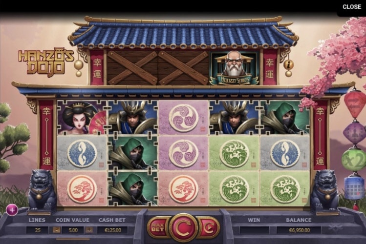 Der Hanzo's Dojo Slot von Yggdrasil besitzt 5 Walzen voll mit fernöstlichen Flair.