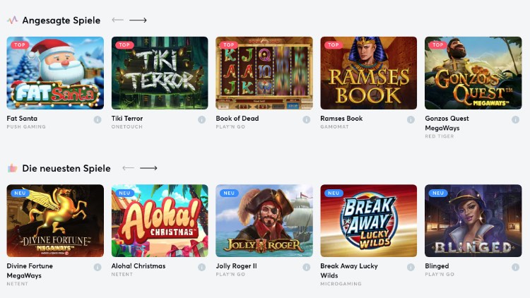 Slots.io Spieleangebot