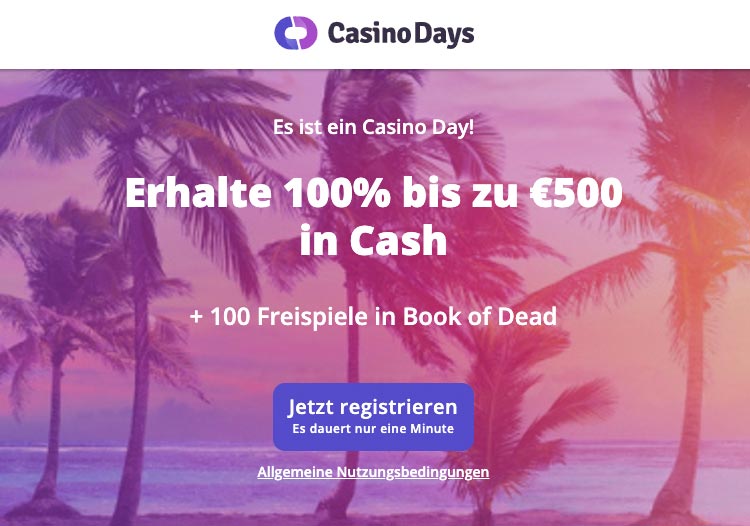 Casino Days Willkommensbonus