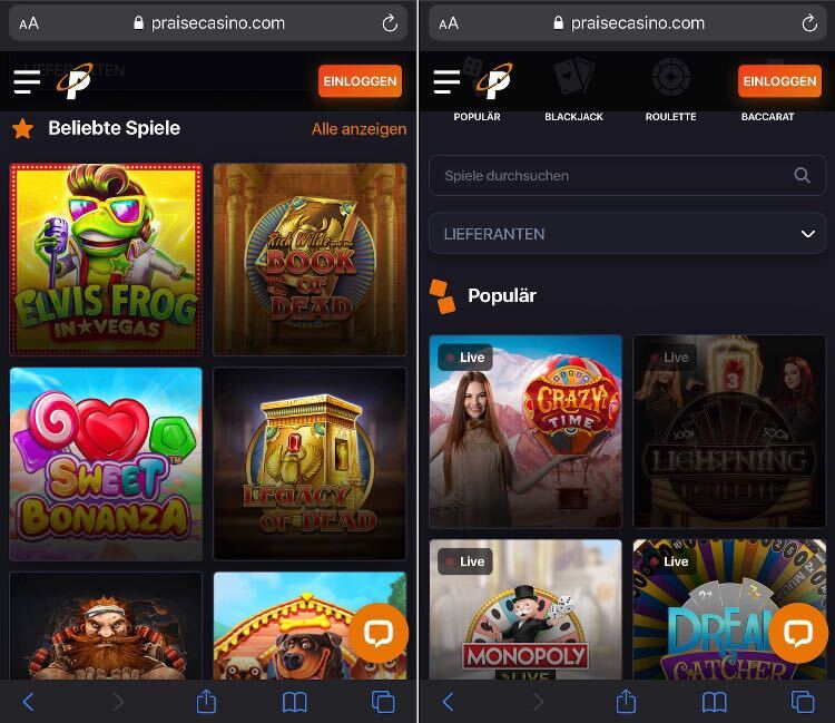Praise Casino App