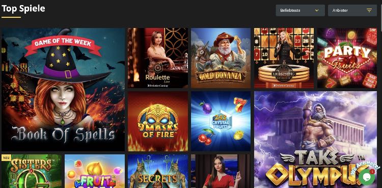 WeltBet Casino Spiele