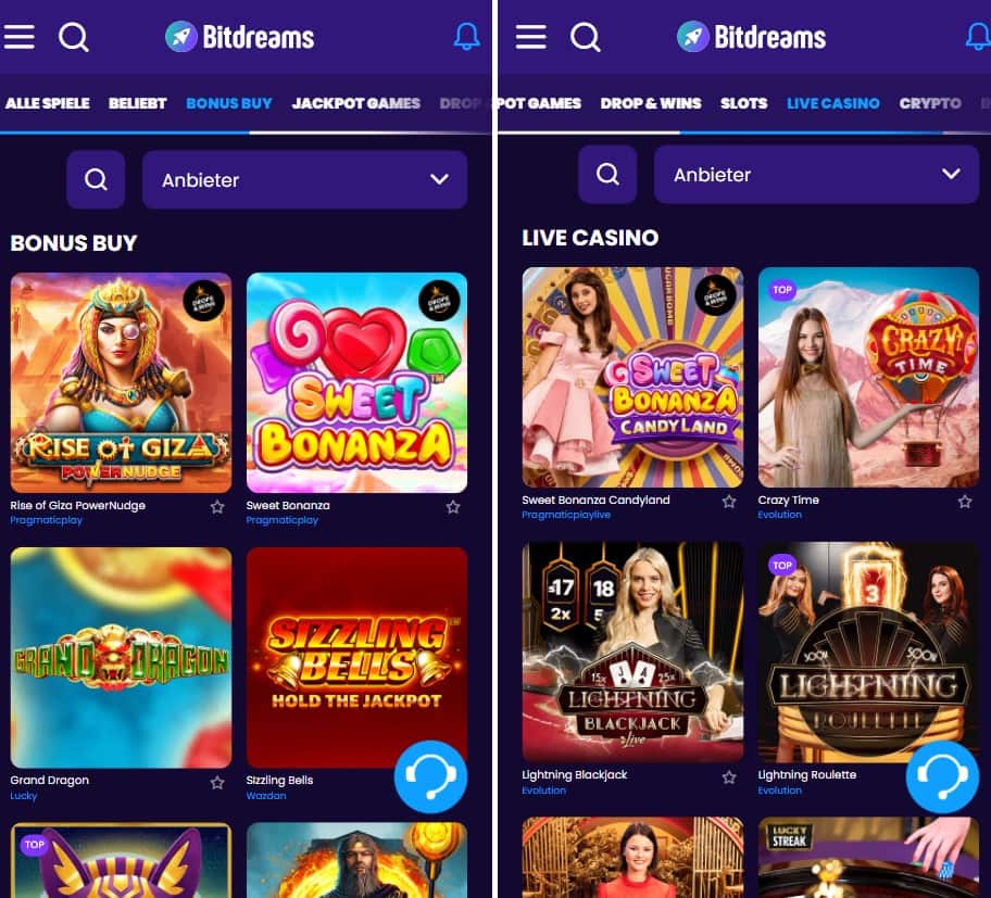 Bitdreams Casino App