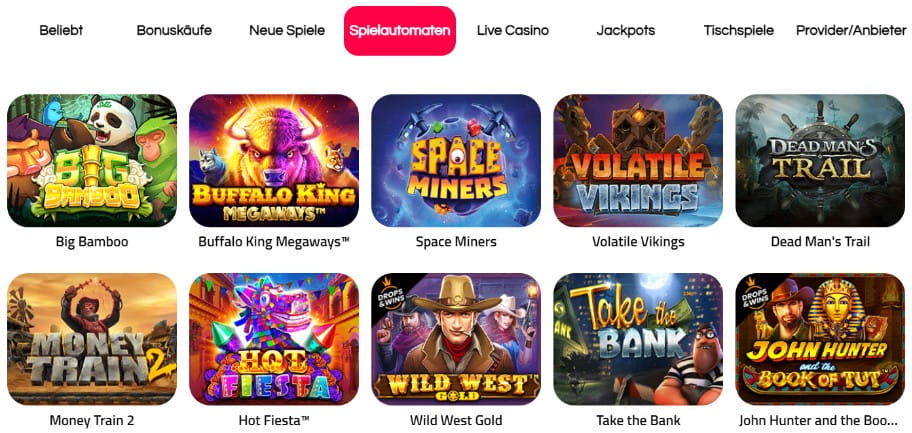 Rigged Casino Spieleauswahl Spielautomaten