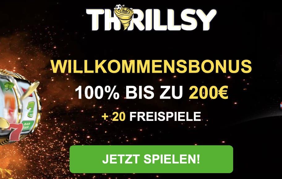 thrillsy casino willkommensbonus
